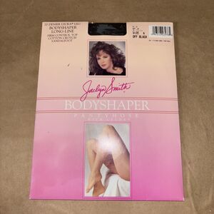 Jaclyn Smith Bodyshaper pantyhose in size A and off black Vintage New In Box